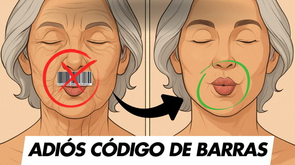 como quitar el codigo de barras de los labios